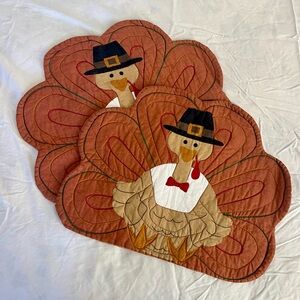 Thanksgiving Turkey Placemats (Set of 2)
